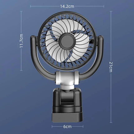 Car Corner Screen Folding Fan USB Powered For Dashboard compact USB-powered dashboard corner fan with foldable arm and clip mount