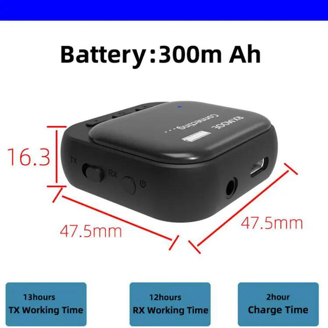 TR82 Bluetooth 5.2 2-In-1 Audio Transmitter Receiver Adapter | Syndmart