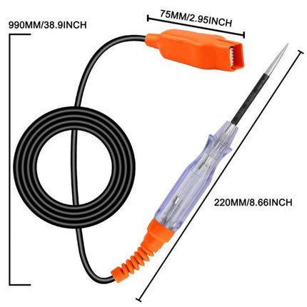 Practical Circuit Tester for Everyday Car Maintenance Tasks - clear-handled probe and long coiled cable for testing vehicle electrical systems