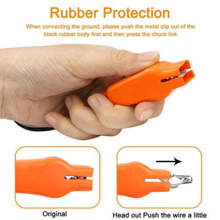 Practical Circuit Tester for Everyday Car Maintenance Tasks – orange rubber-protected alligator clip for safe vehicle electrical testing