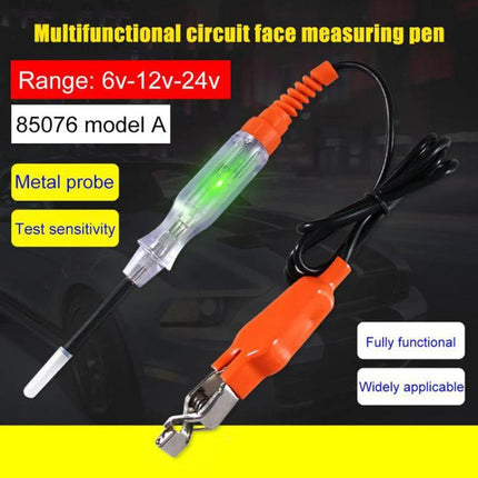 Practical Circuit Tester for Everyday Car Maintenance Tasks - clear LED probe with alligator clip for 6v-24v vehicle electrical checks