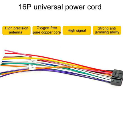 Palminfo Android Navigation Cable 7 Head Audio Cable Set 16P universal power cord with multicolor wires GPS antenna support