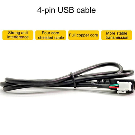 Palminfo Android Navigation Cable 7 Head Audio Cable Set 4-pin USB cable with four-core shielded wire and white connector for Android navigation units