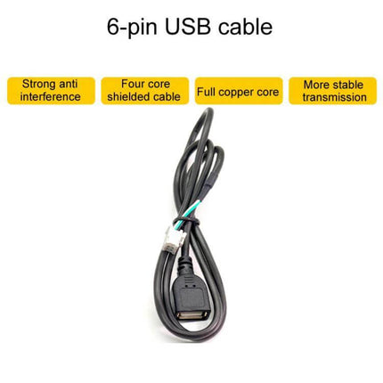 Palminfo Android Navigation Cable 7 Head Audio Cable Set - 6-pin USB cable with 4-core shielded wires, full copper core for stable transmission