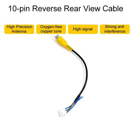 Palminfo Android Navigation Cable 7 Head Audio Cable Set - 10-pin reverse rear view camera cable with yellow RCA and 16P power connector