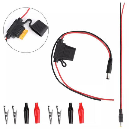 Practical GODIAG Adapter for Daily Truck Maintenance Tasks - 24V to 12V diagnostic converter with fuse holder and alligator clips