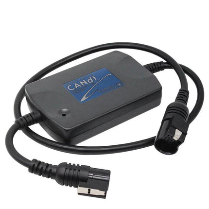 Candi Interface for Everyday Vehicle Diagnostics and Repairs - black diagnostic cable with OBD connector and adapter for car maintenance
