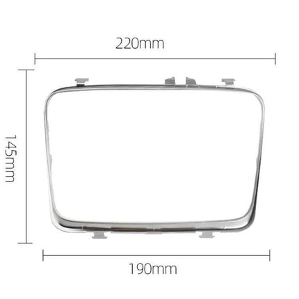 Mercedes E Class Cup Holder Ashtray Cover Decorative Strips - chrome ABS+PC trim piece 220x145mm for center console upgrade
