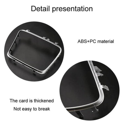 Mercedes E Class Cup Holder Ashtray Cover Decorative Strips - ABS+PC silver trim for center console cup holder, durable 220x145mm replacement