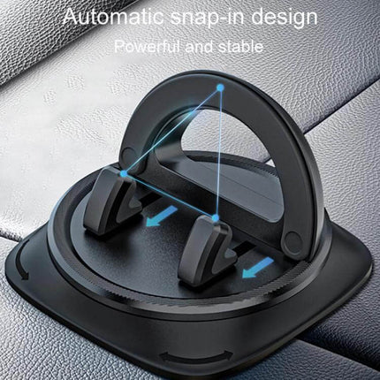 Car Center Console Phone Holder Installation Free Snap On - tool-free ABS silicone snap-on mount with 360° rotation for one-hand use