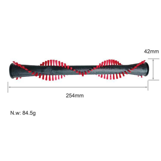 Miele TriflexHX1 Vacuum Brush Replacement for Home Cleaning black nylon roller brush 254mm with red bristles
