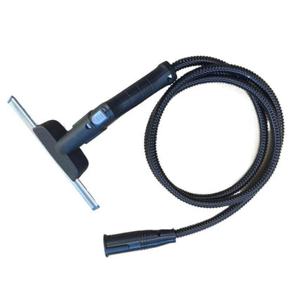 Karcher SC1 Steam Cleaner Extension Tube for Hard-to-Reach Areas attached to a hose with handle and squeegee head for ceiling and appliance cleaning