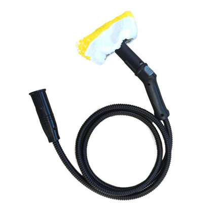 Karcher SC1 Steam Cleaner Extension Tube for Hard-to-Reach Areas - black flexible tube with angled scrub brush for high ceilings and under appliances