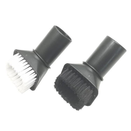 32mm Soft Brush Nozzle for Karcher, Miele, Bosch, and Philips Vacuums - black and white soft nylon bristles, ABS plastic replacement accessory