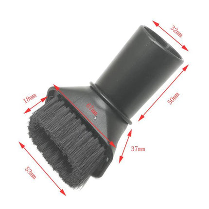 32mm Soft Brush Nozzle for Karcher, Miele, Bosch, and Philips Vacuums - black ABS replacement soft nylon bristle nozzle for delicate dusting