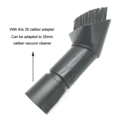 32mm Soft Brush Nozzle for Karcher, Miele, Bosch, and Philips Vacuums - black ABS adapter brush with soft nylon bristles for delicate surfaces
