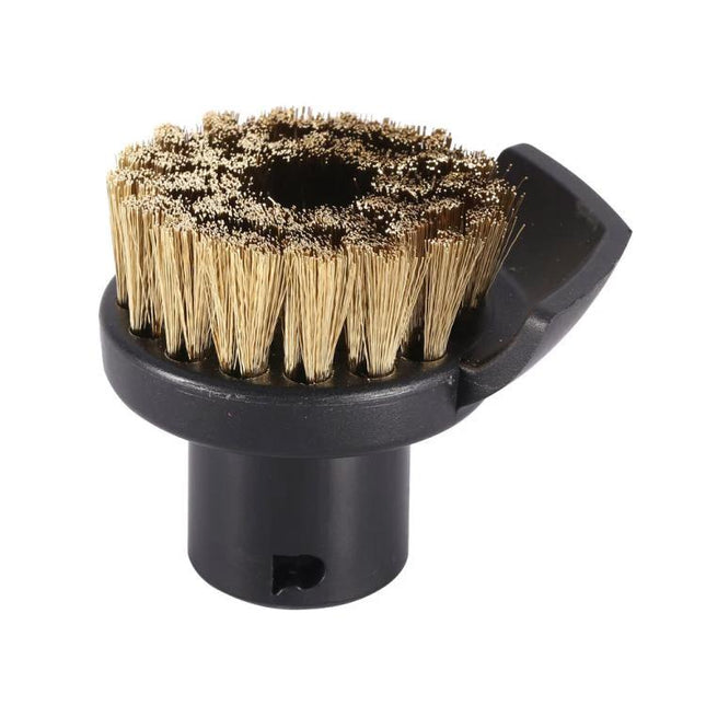 Karcher Round Brush Replacement for Steam Cleaners, Ideal for Stain Removal - brass bristle round replacement brush for tough stains on tiles and appliances