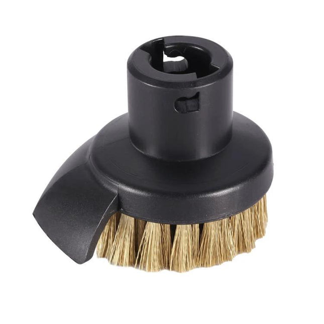 Karcher Round Brush Replacement for Steam Cleaners, Ideal for Stain Removal - brass-bristle replacement brush for tile and appliance grime
