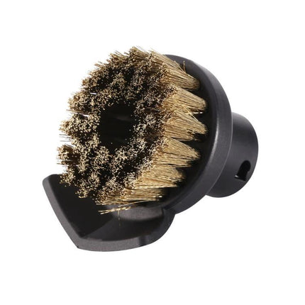 Karcher Round Brush Replacement for Steam Cleaners, Ideal for Stain Removal - brass bristle round scrub head for tile and appliance stains