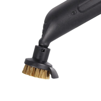 Karcher Round Brush Replacement for Steam Cleaners, Ideal for Stain Removal - brass-bristle round brush attachment for tough stains on tiles and appliances