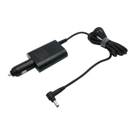 Portable Car Charger for Dyson V10 and V11 Vacuum Cleaners - black 12V cigarette lighter adapter with right-angle DC plug for in-car charging