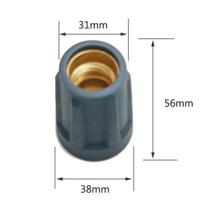 Karcher HD/HDS Series High Pressure Washer Nozzle Cap – copper inner and ABS plastic outer, 31mm x 38mm x 56mm protective cap