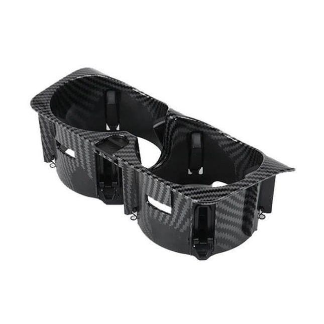 Center Console Cup Holder For Mercedes Benz Black Carbon Fiber - black carbon fiber front center console cup holder, fits C-Class W205 GLC W253 E-Class W213