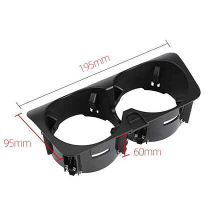 Center Console Cup Holder For Mercedes Benz Black Carbon Fiber installed front center console double cup insert ABS+PC, fits C-Class W205 GLC W253 E-Class W213