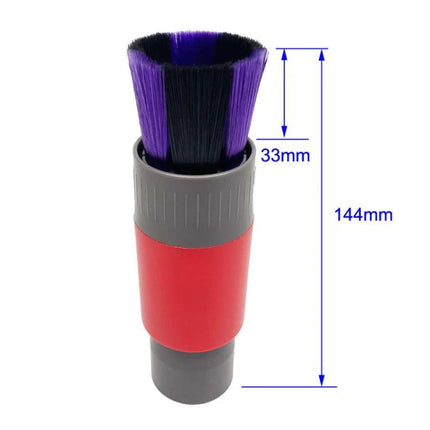 Soft Bristle Dusting Brush for Vacuum Cleaners, Compatible with Dyson and Shark - purple rotating soft-bristle attachment for keyboards, vents, dashboards