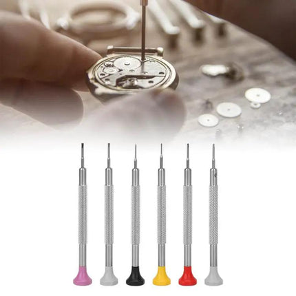 Watch Repair Flat Screwdriver Set 0.8-1.8mm 6-Piece | Syndmart