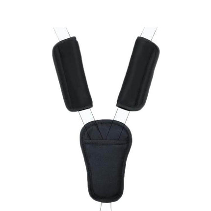 Baby Stroller Seat Belt Shoulder Guard 3 Piece Set Black - breathable soft padded shoulder and crotch protectors for stroller straps