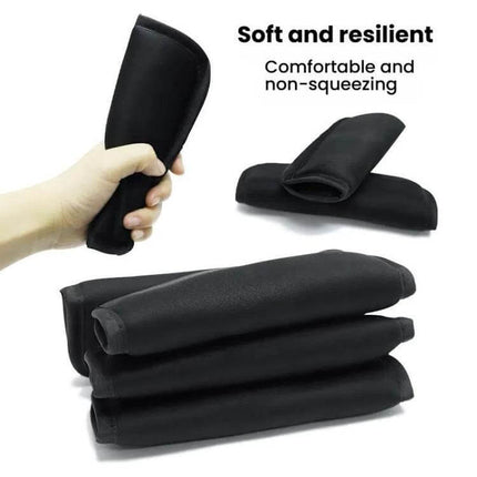 Baby Stroller Seat Belt Shoulder Guard 3 Piece Set Black - soft breathable padded shoulder and crotch pads for stroller comfort