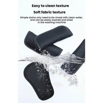 Baby Stroller Seat Belt Shoulder Guard 3 Piece Set Black - washable breathable soft shoulder and crotch pads for stroller comfort