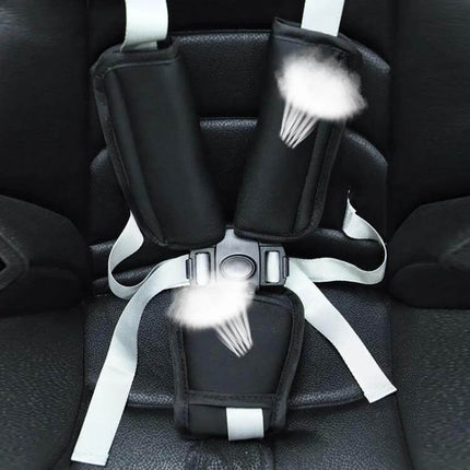 Baby Stroller Seat Belt Shoulder Guard 3 Piece Set Black - breathable soft shoulder and crotch padding for stroller straps