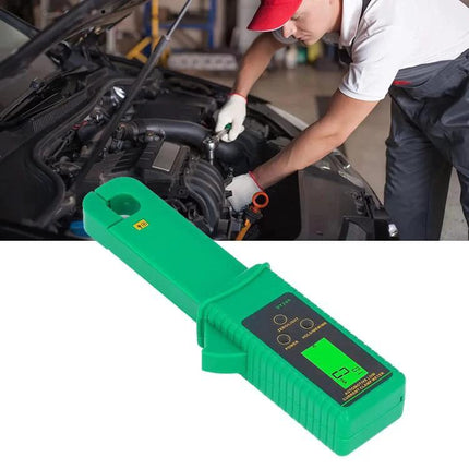 Keep your car's electrical system maintained with DUOYI Clamp Meter - mechanic using clamp meter for alternator and battery checks