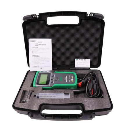 Duoyi Brake Fluid Testing Device for Everyday Car Maintenance in hard case with probes, syringe and manual for quick brake fluid checks