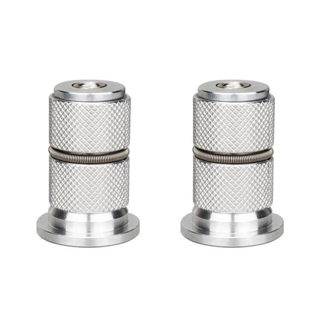 Mountain Road Bicycle Fork Expansion Core Screws 2 Pack - silver aluminum expansion cores for 22.2–25.43mm forks, two-pack