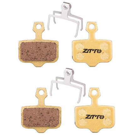 ZTTO Mountain Bike Brake Pads Full Metal Copper Base - set of four copper-base brake pads and springs for mountain and town trails
