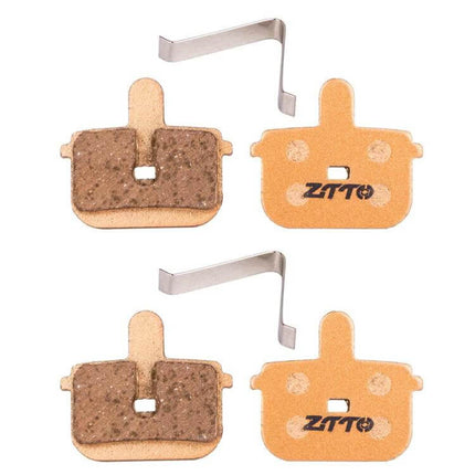 ZTTO Mountain Bike Brake Pads Full Metal Copper Base - pair of copper-backed disc brake pads with springs for MTB trail and urban riding
