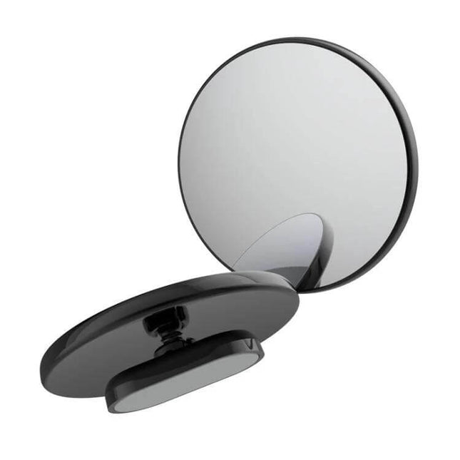 Blind Spot Rearview Mirror for Safer Car Reversing, Black Silver - compact round adjustable blind spot mirror for A/B-pillar or rearview mounting
