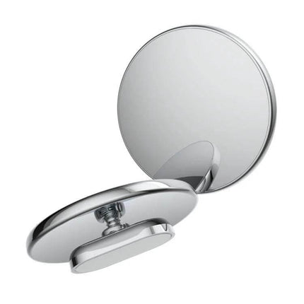 Blind Spot Rearview Mirror for Safer Car Reversing, Black Silver - compact round mirror for A/B-pillar or rearview mounting to improve visibility