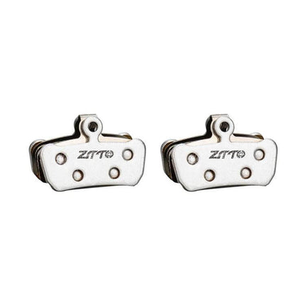 Metal Sintered Disc Brake Linings For Mountain Bikes - pair of silver sintered brake pads for reliable all-terrain stopping power