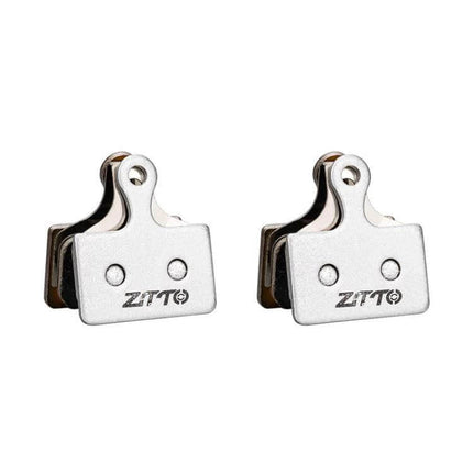 Metal Sintered Disc Brake Linings For Mountain Bikes — pair of silver ZITTO sintered disc brake pads for reliable long‑wear braking