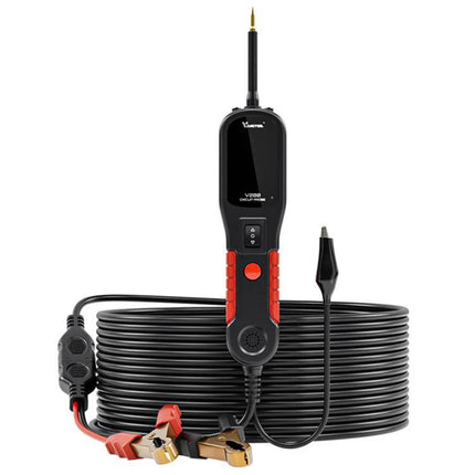 VDIAGTOOL Automotive Circuit Tester for Daily Vehicle Maintenance handheld circuit tester with probe, alligator clips and long coiled cable for car electrical checks