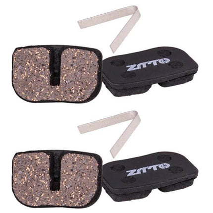 ZTTO Bicycle Disc Braking Pads For Mountain Bike Everyday Use copper fiber resin pads with steel backing shown front and back