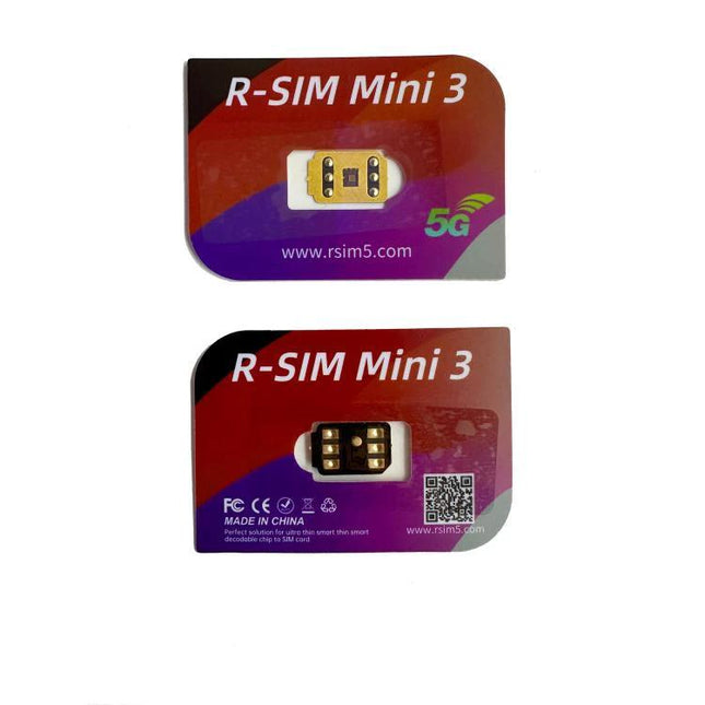 R-SIM Mini 3 for Dual SIM Use on iPhone Devices - compact plug-and-play SIM unlock chip for iPhone 13-16 series, Pro and Plus models