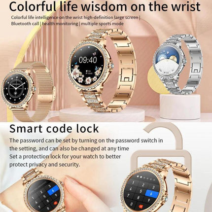 Waterproof Smartwatch for Everyday Wear and Sports – elegant gold and silver smartwatches with health monitoring, Bluetooth calling, and touchscreen lock