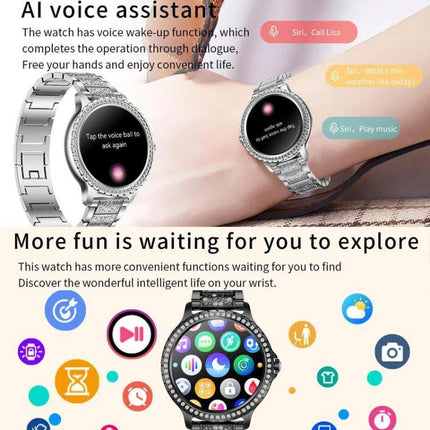 Waterproof Smartwatch for Everyday Wear and Sports with voice assistant, Bluetooth calling, heart rate monitoring, notification display