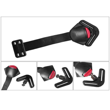 Universal Car Child Safety Seat Five Point Buckle Isofix replacement black plastic five-point ISOFIX harness buckle with red release button