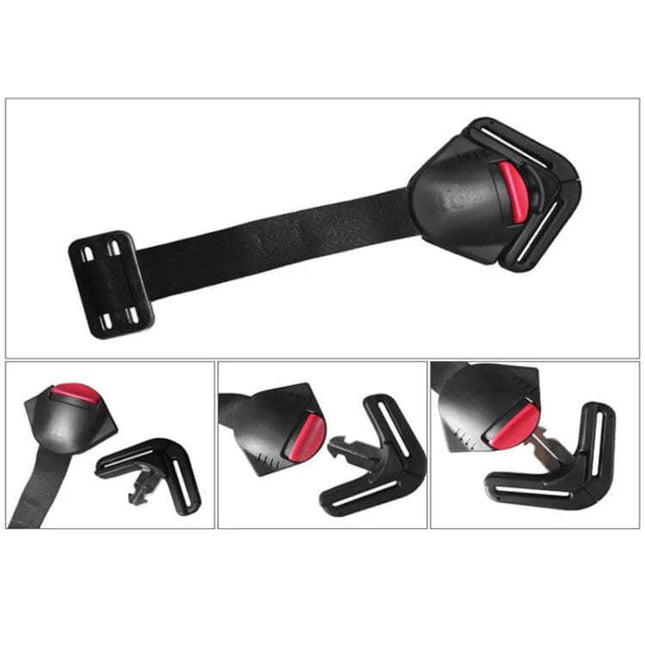 Universal Car Child Safety Seat Five Point Buckle Isofix replacement black plastic five-point ISOFIX harness buckle with red release button